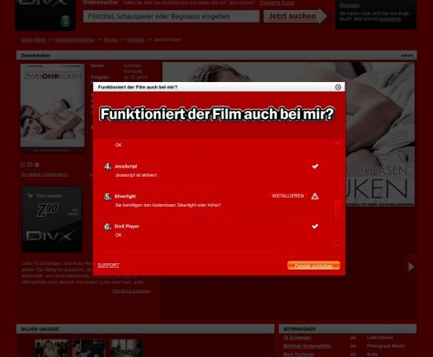 Silverlight fehlt, wird aber nicht gebraucht