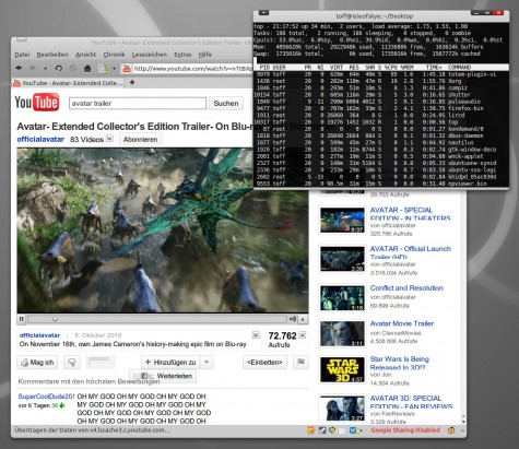 YouTube-Video mittels Totem abgespielt