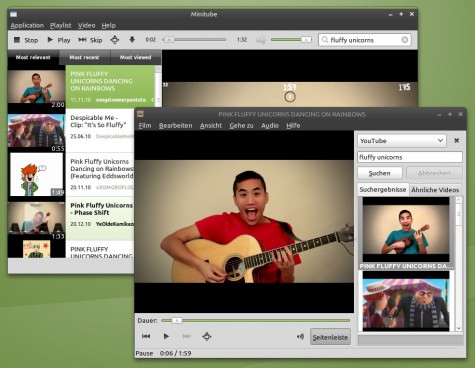 Totem spielt YouTube-Videos