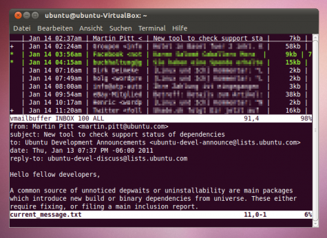 Google Mail a la Vim