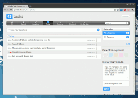 42tasks im Browser
