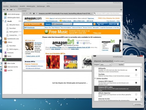 Der Amazon MP3-Laden in Banshee