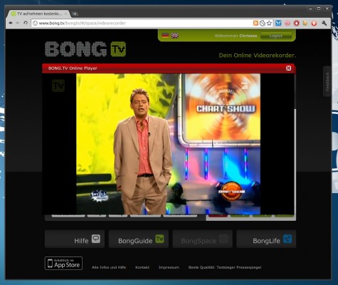 Abspielen einer Aufnahme im Browser