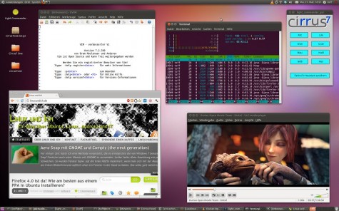 Der Desktop des cirrus7 one