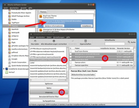 Das PPA im Ubuntu Software Center oder Synaptic