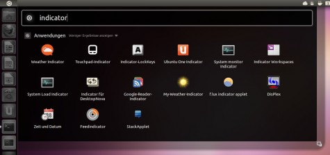 Indicator Applets im Dash