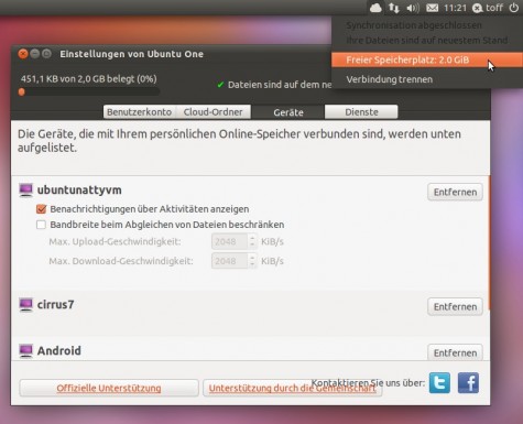 Ubuntu One Indicator