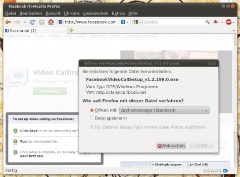 Facebooks Video-Chat unter Linux?