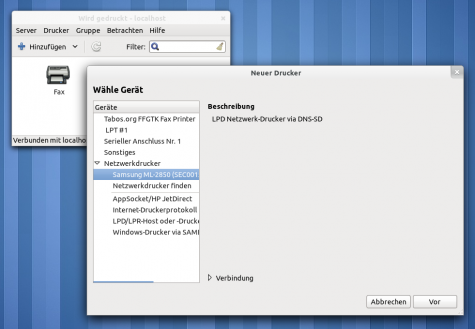 Der Samsung ML-2851ND unter Ubuntu
