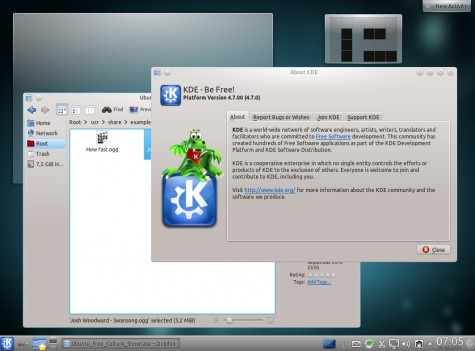 Die KDE SC 4.7 unter Ubuntu Natty 11.04