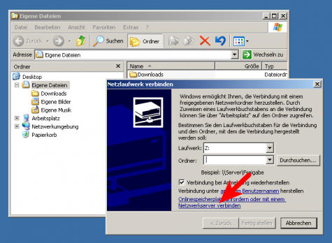 box.net unter Windows einbinden