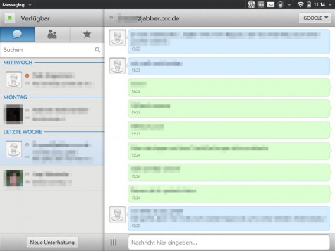 Die WebOS Messaging App