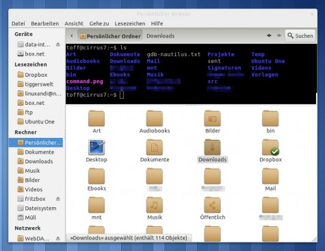 Nautilus Terminal unter Ubuntu Oneiric 11.10
