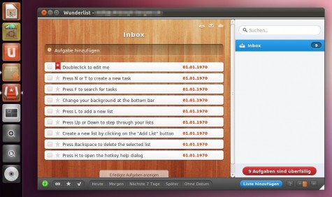 Wunderlist unter Ubuntu Natty 11.04