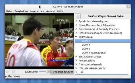 Sopcast unter Oneiric mit GNOME3