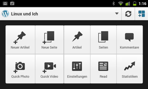 Wordpress für Android 2.0