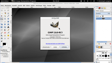 Gimp 2.8.0 RC1 unter Ubuntu Precise 12.04