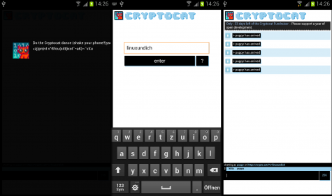 Die ersten Alphas von Cryptocat für Android als native App.