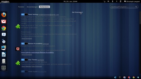 Die GNOME-Shell Extension List