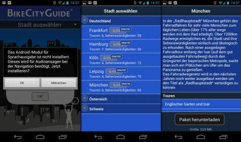 Bis zum 31.8.2012 könnt Ihr zahlreiche Karten für BikeCityGuide kostenlos installieren.