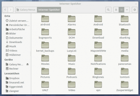 Gvfs wurde nun endlich um ein MTP-Backend aktualisiert.