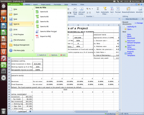 Die Tabellenkalkulation Kingsoft Spreadsheet unter Ubuntu 12.04