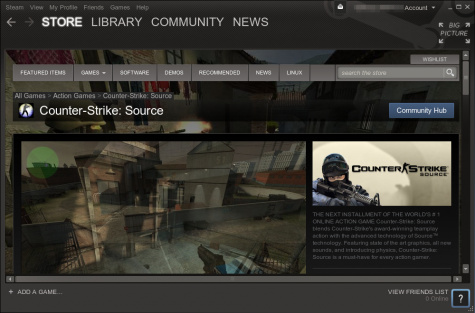 Ich habe mir Counter-Strike und Halflife zum Testen ausgesucht.
