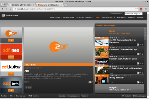 Das ZDF plus die Spartensender des Zweiten finden man seit heute in der Mediathek.