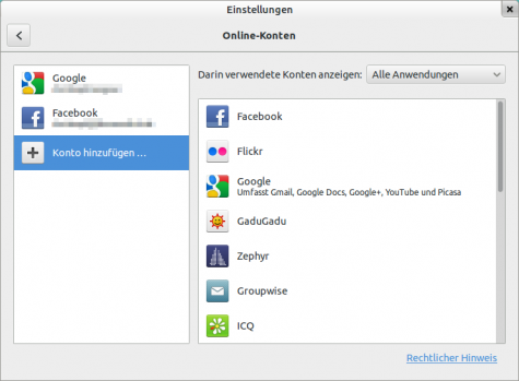 ...danach lässt sich die Kontenverwaltung wieder öffnen.