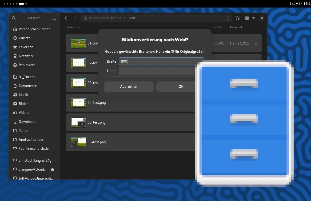 Custom Nautilus scripts: Convert images to WebP