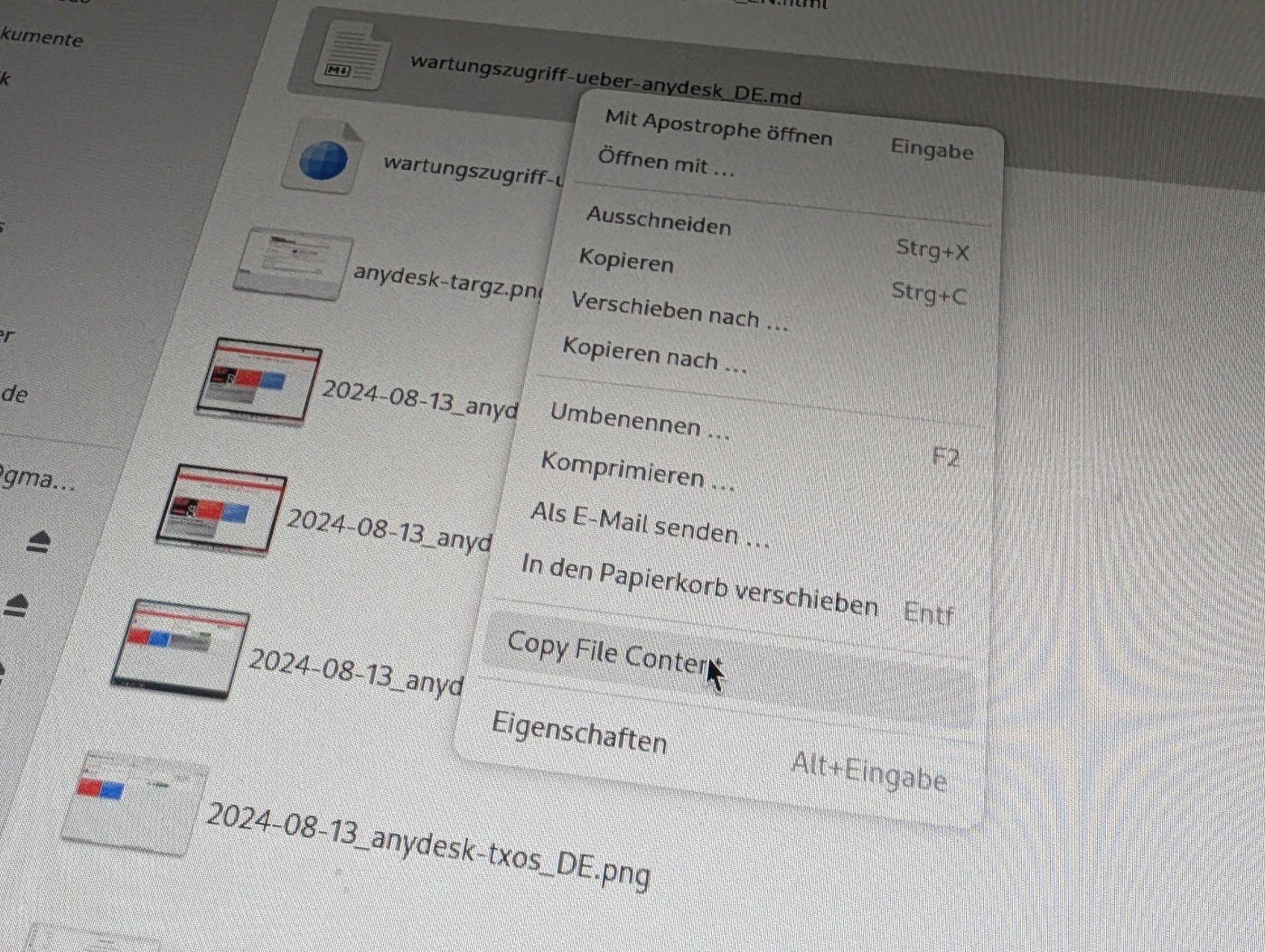 Text-to-Clipboard for the Nautilus/Files File Manager