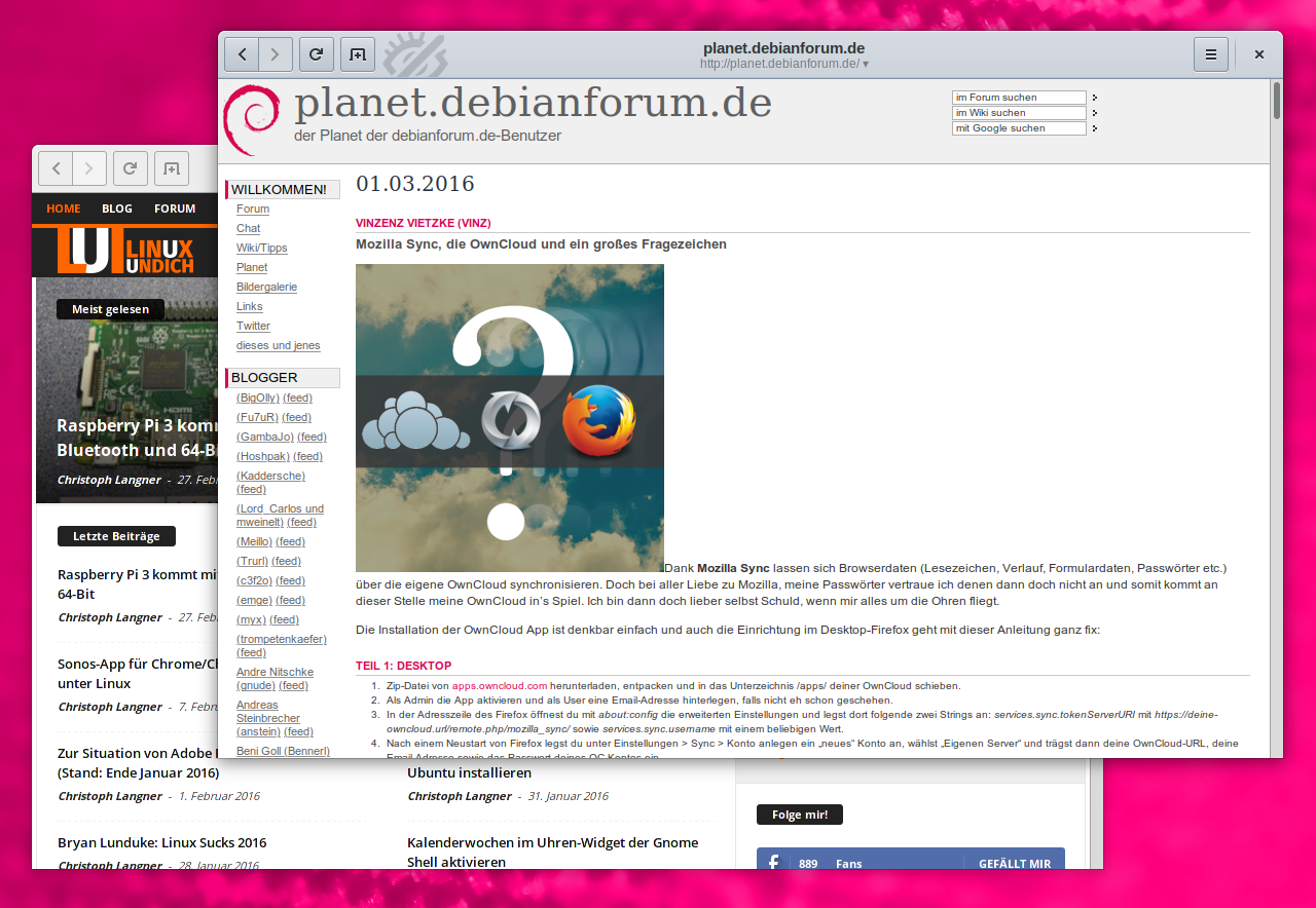 Willkommen Planet Debianforum