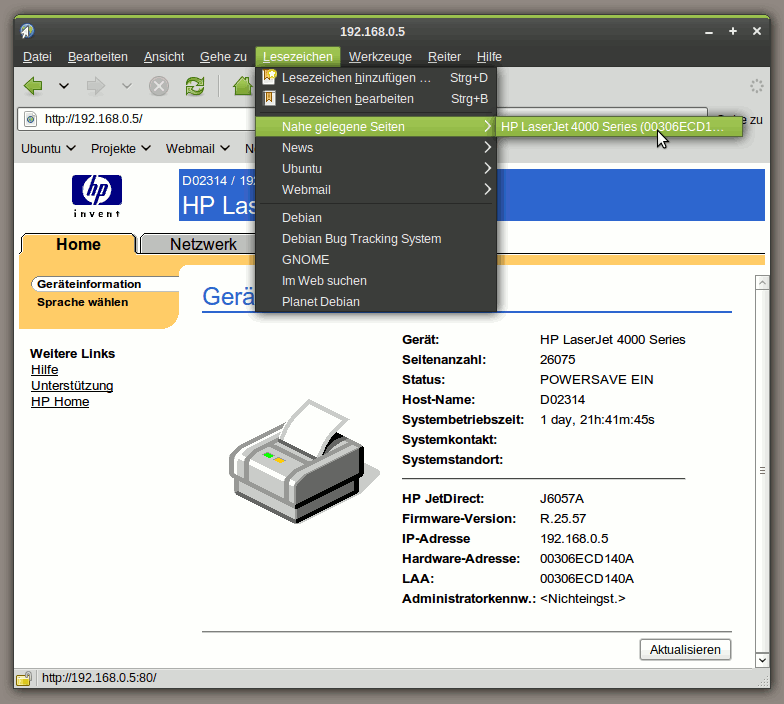 Drucker via HP JetDirect in Linux einbinden › Linux und Ich