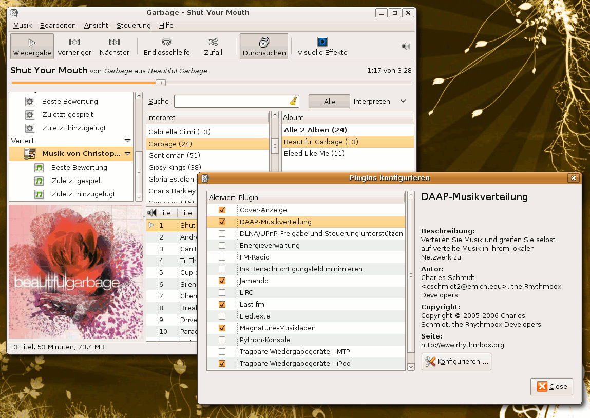 Musik mittels Rhythmbox und DAAP streamen.