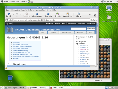 Willkommen GNOME 2.26