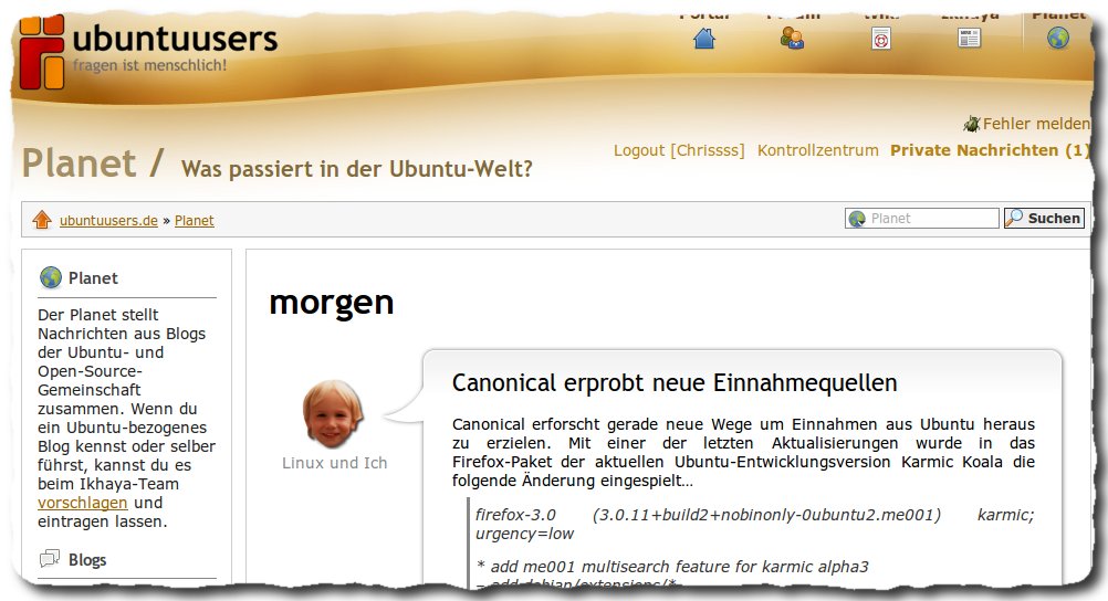 Der Planet liefert die Nachrichten von morgen...