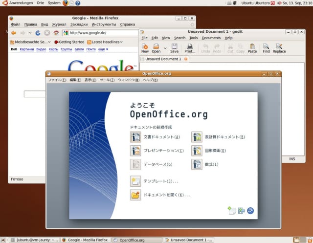 Firefox auf Russisch, OpenOffice.org auf Japanisch und Gedit auf Spanisch? Kein Problem...