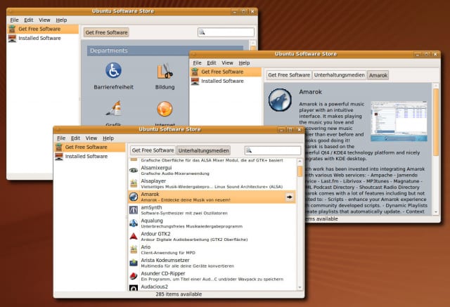 Der Ubuntu Software Store erleichtert das Auffinden von Software.