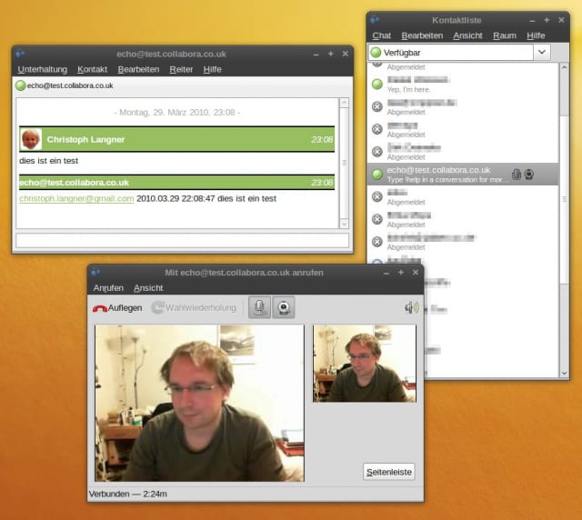 Audio-/Video über Jabber testen