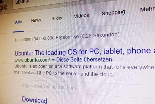 Google Suche Ubuntu