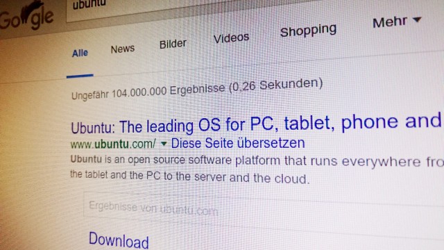 Google Suche Ubuntu