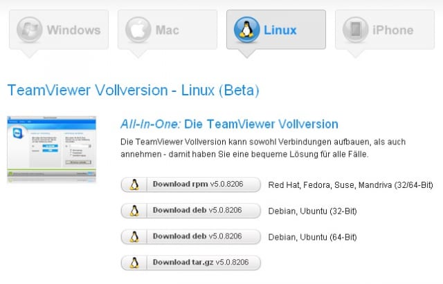 download teamviewer linux