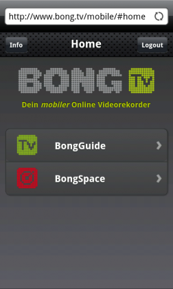 BONG.TVmobile: Homepage