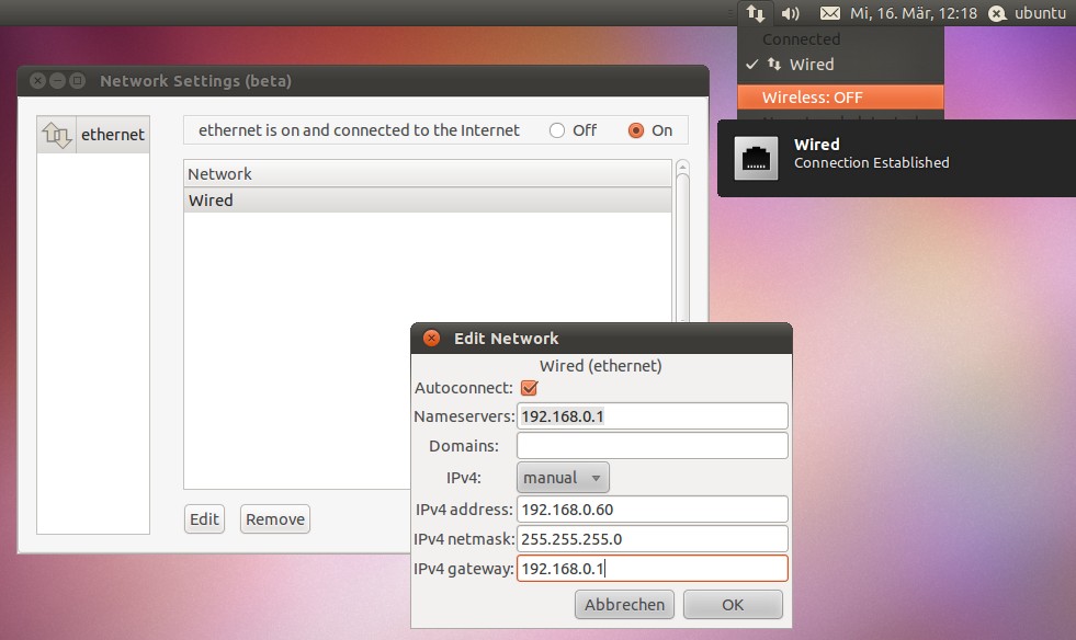 Сетевой карты ubuntu
