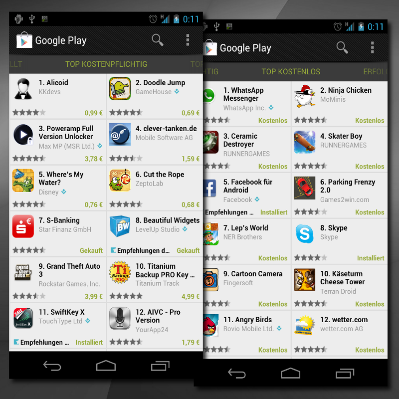 Android Market bekommt Inhalts-Filter