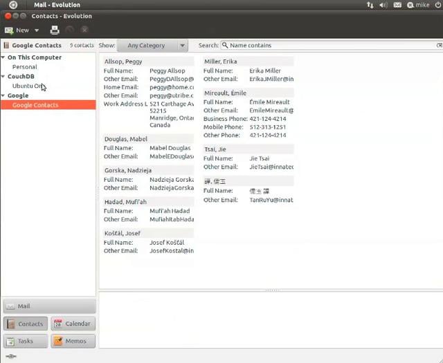 Integration des Evolution Data Servers in Thunderbird