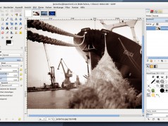 Gimp 2.7.3 mit Einfenstermodus und Gruppeneffekten
