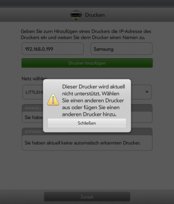HP TouchPad bzw. WebOS druckt nur auf HP Druckern die ePrint können