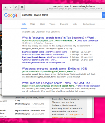 Suchbegriff „encrypted_search_terms“ in den Webseiten-Statistiken? Google Encrypted Search Terms