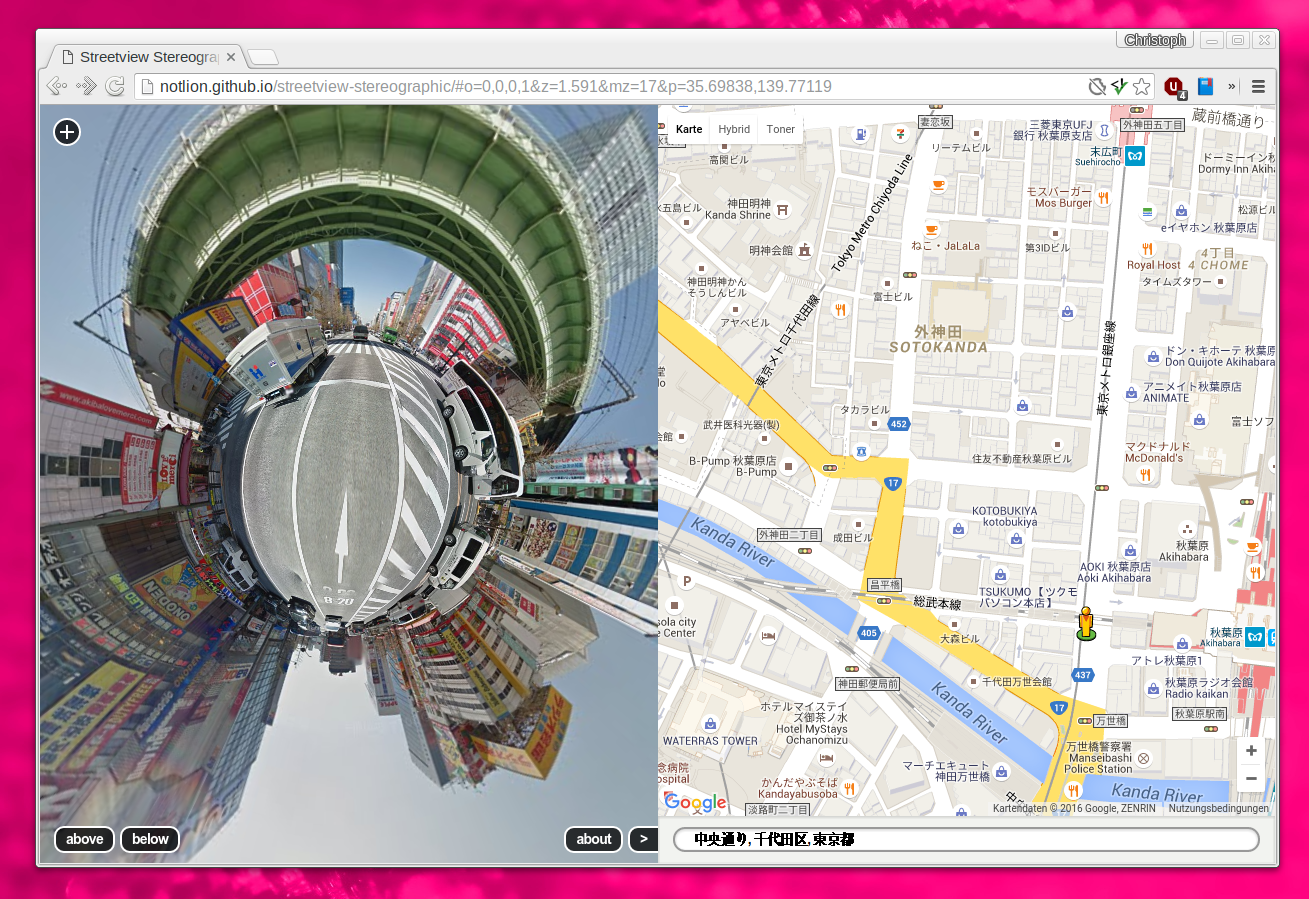Little Planets mit Google Streeview aus dem Browser heraus erstellen